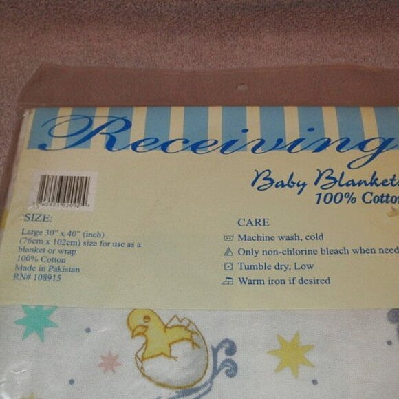 Celestial Sun & Stars Baby Receiving Blankets Set Of 2 Soft Cotton Swaddling NEW - Picture 4 of 4
